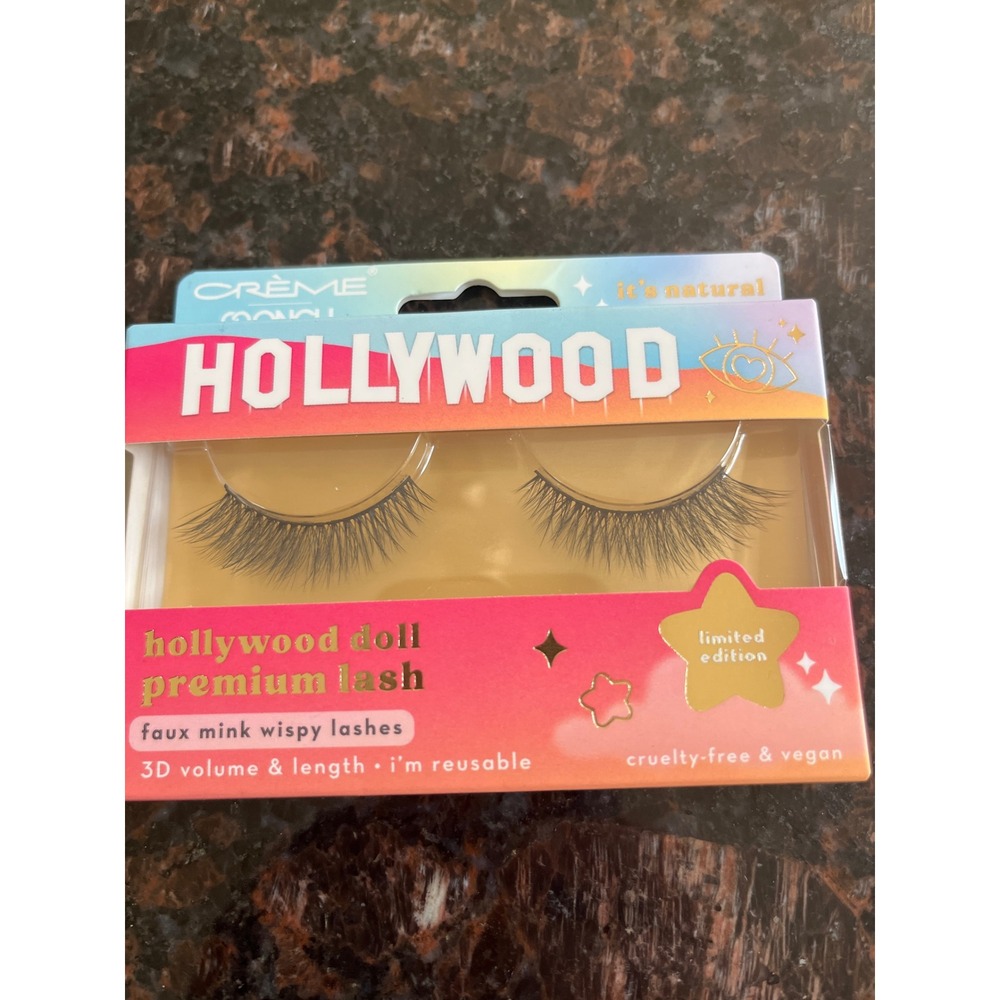 The Creme Shop Hollywood Doll Premiu Lash Faux Mink Wispy 3D Volume Reusable New